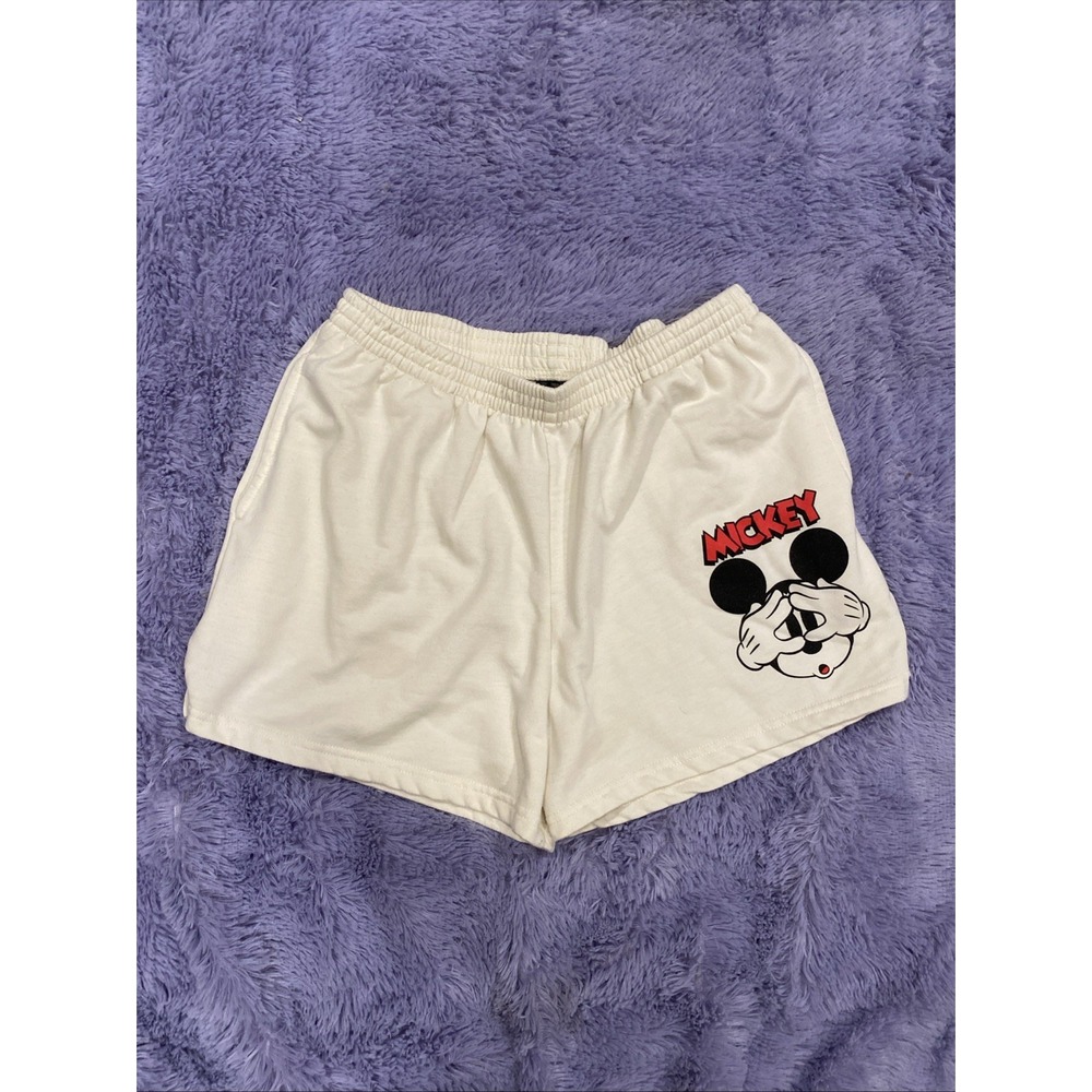 Disney Mickey Mouse Peeking Women's Shorts Size LG Soft Comfy
